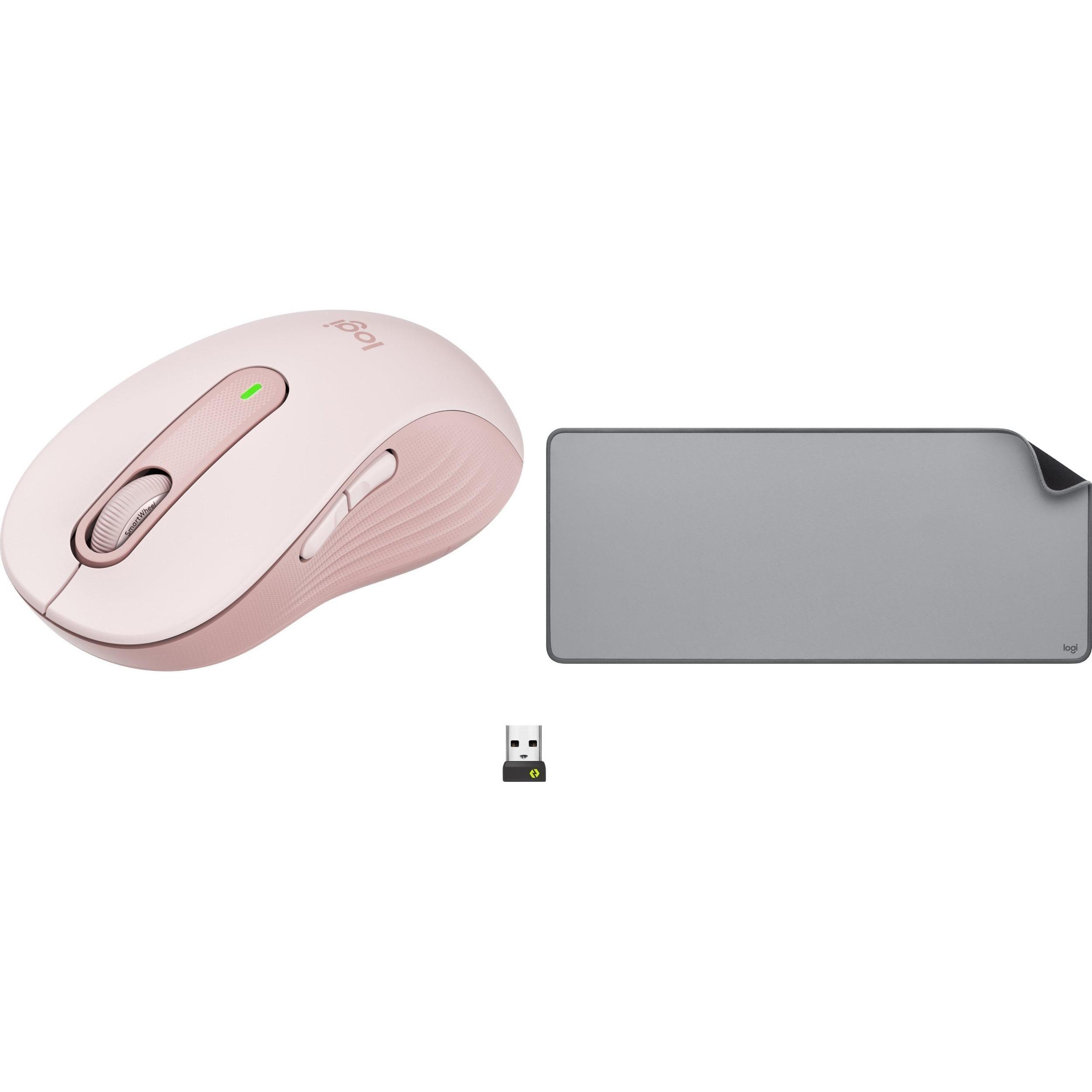 Morele Logitech M650 L Różowy (910-006237) + Studio Series - MID GREY (956-000052) (Senza fili), Mouse