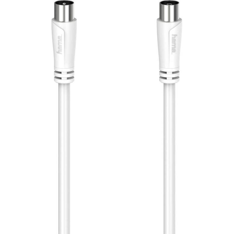 Hama Antennen-Kabel, Koax-Stecker - Koax-Kupplung, 10,0 m, 90 dB (90 dB, Antennenkabel), Antennenkabel