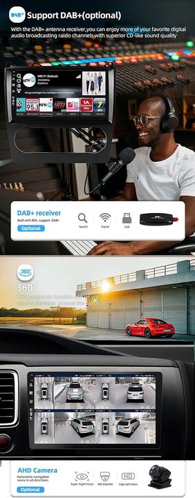 Produktbild Generic Autoradio Android 13, 9 Zoll für Mercedes-Benz C-Class (Android Auto, Apple Carplay, MirrorLink)