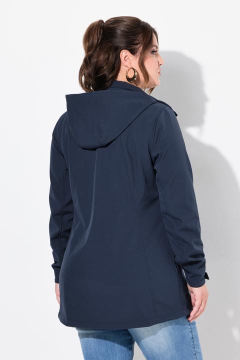 Image du produit Ulla Popken Veste technique HYPRAR à capuche, tissu Softshell déperlant, coupe évasée (42, 44)