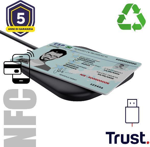 Actual product image Trust Ceto Contactless Smartcard (USB 2.0)