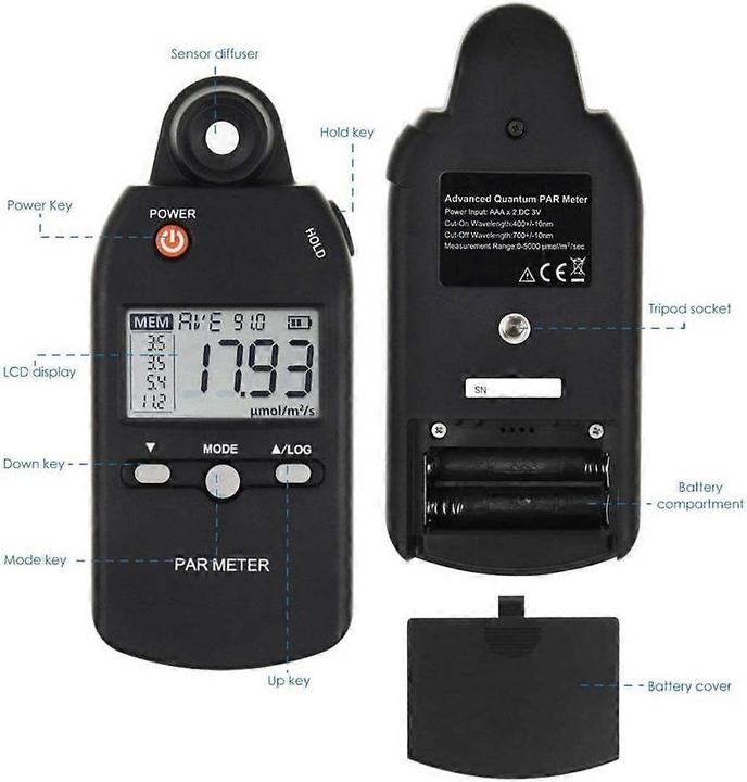 Image du produit Shenzhen Quantum Par Meter 0-5000 μmol/m²/sec