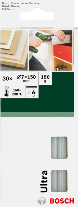 Actual product image Bosch Zubehör DIY Glue Sticks Ultra Power Set of 10