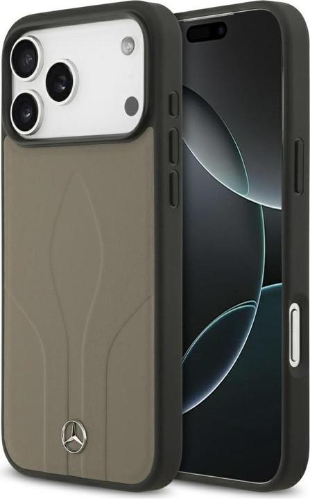 Image du produit Mercedes Case Leather The Move MagSafe for iPhone 17 Pro Max taupe (Apple iPhone 17 Pro Max)