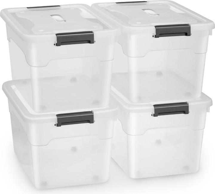 Immagine prodotto Juskys Set di scatole portaoggetti con coperchio (45 l)