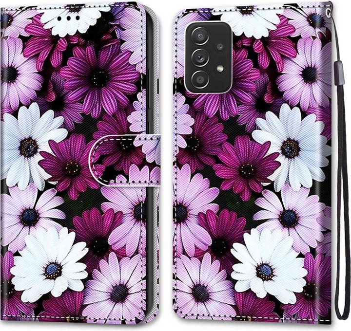 Actual product image Cover-Discount Galaxy A53 5G - leather cover chrysanthemum