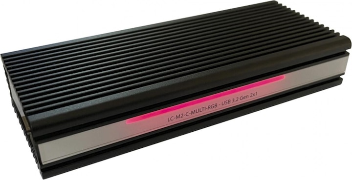 Actual product image LC-Power External housing LC-M2-C-MULTI-RGB M.2 (M.2 2242, M.2 2260, M.2 2280)