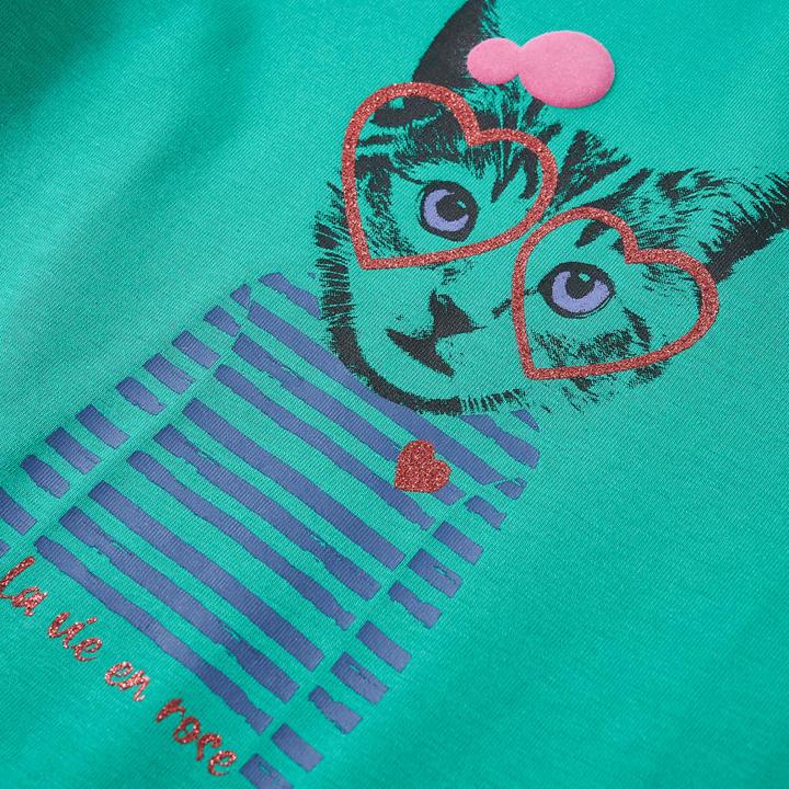 Produktbild VidaXL Kinder-Langarmshirt Hellgrün 128,Material: 95 % Baumwolle (128)