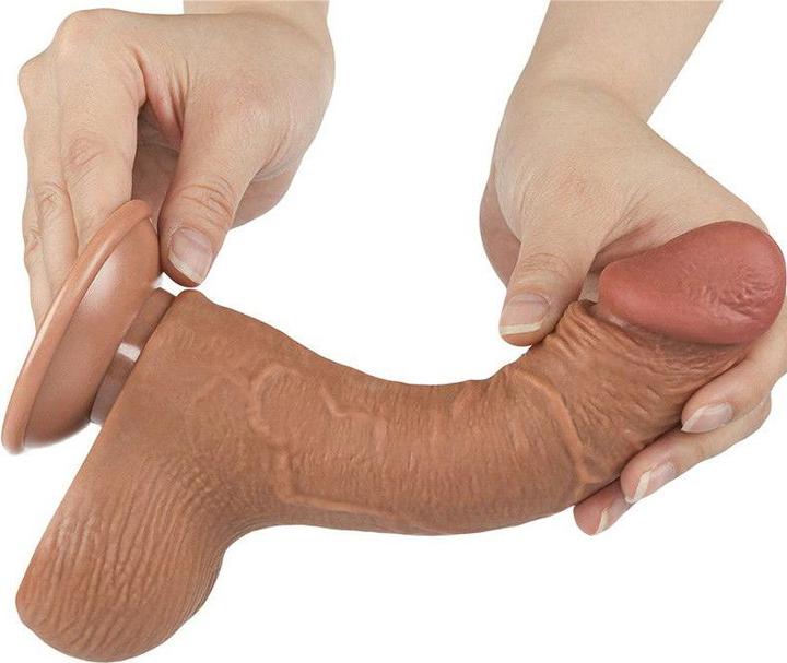 Productafbeelding Lovetoy Skin-Schiebe-Dildo 19,5 cm (Ø 3,7 cm) - Braun