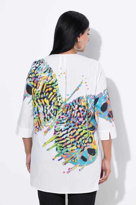 Produktbild Ulla Popken Tunika, Schmetterling, V-Ausschnitt, 3/4-Arm (46, 48)
