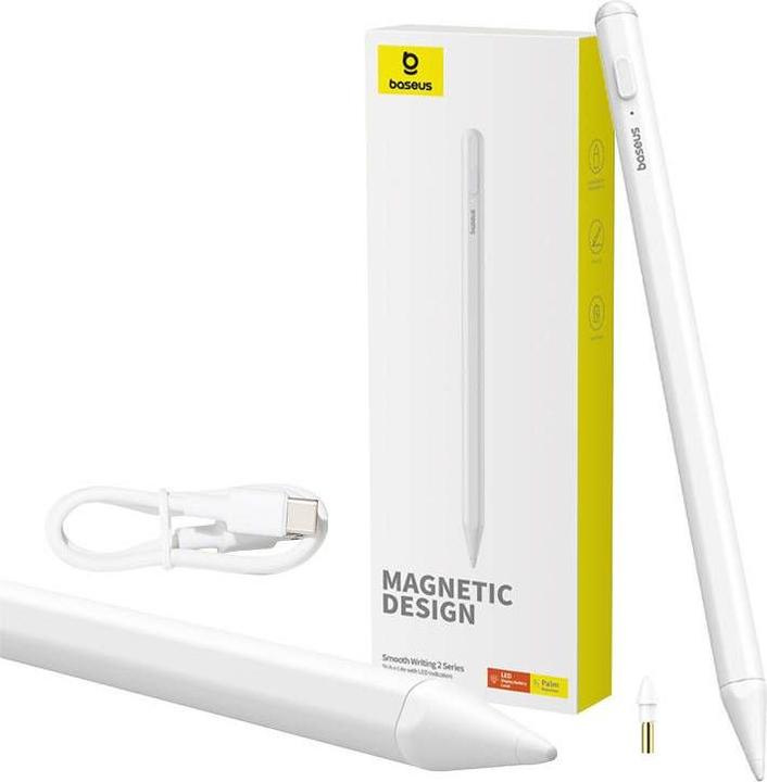 Actual product image Baseus Smooth Writing 2 Stylus Lite with LED indicator (white)