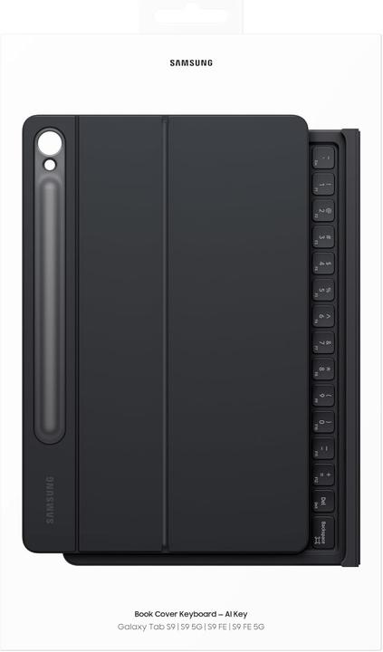 Actual product image Samsung Book Cover Keyboard (DE, Samsung Galaxy Tab S9, Samsung Galaxy Tab S9 FE)