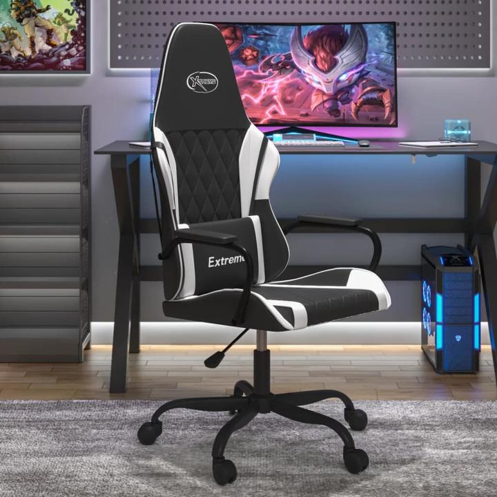 Image du produit vidaXL Gaming-Stuhl mit Massagefunktion Schwarz und Weiss