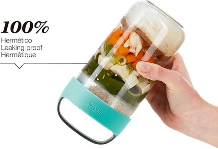 Produktbild Lékué Jar To Go türkis, gross 60 cl, Ø9.2 cm H 18.8 cm