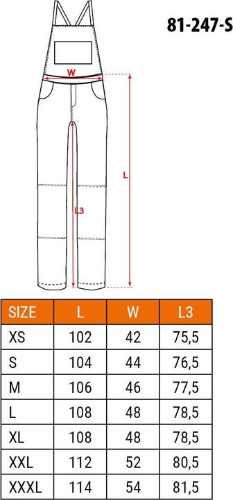 Nutritional values and ingredients Neo Premium work trousers (S, S)