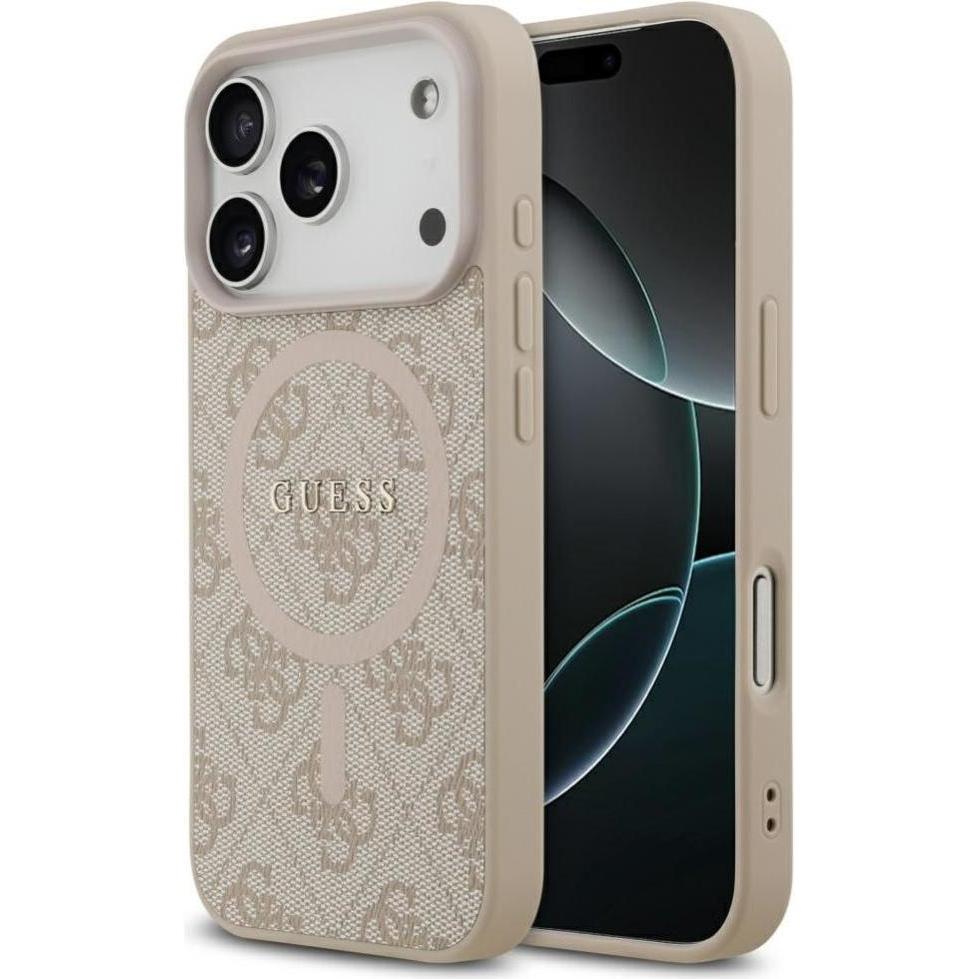 Guess - 4G Ring Classic Logo MagSafe (GUHMP17LG4GFRP) - iPhone 17 Pro - Pink (Apple iPhone 17 Pro), Cover smartphone, Pink