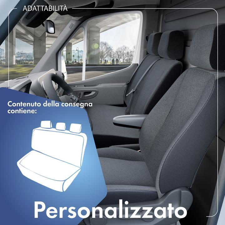 Actual product image Walser Seat covers for VW T6, 3-seater bench, seat protectors car