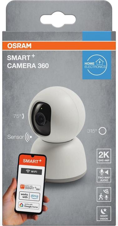 Produktbild Osram SMART+ WIFI CAMERA 360 White (2560 x 1440 Pixels)
