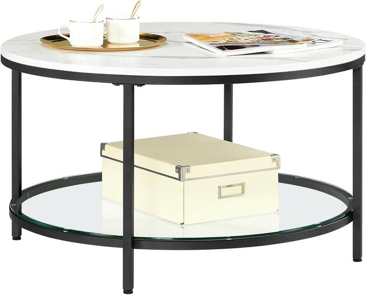 Vasagle Couchtisch aus Marmor (80 x 80 x 44.50 cm)