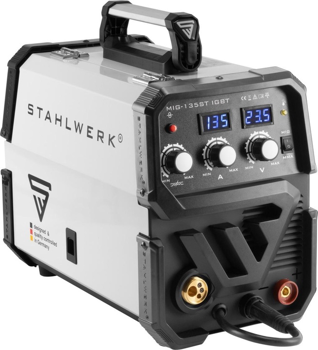 Actual product image Stahlwerk MIG MAG 135 ST IGBT inert gas welding machine with 135 amps with electric hand
