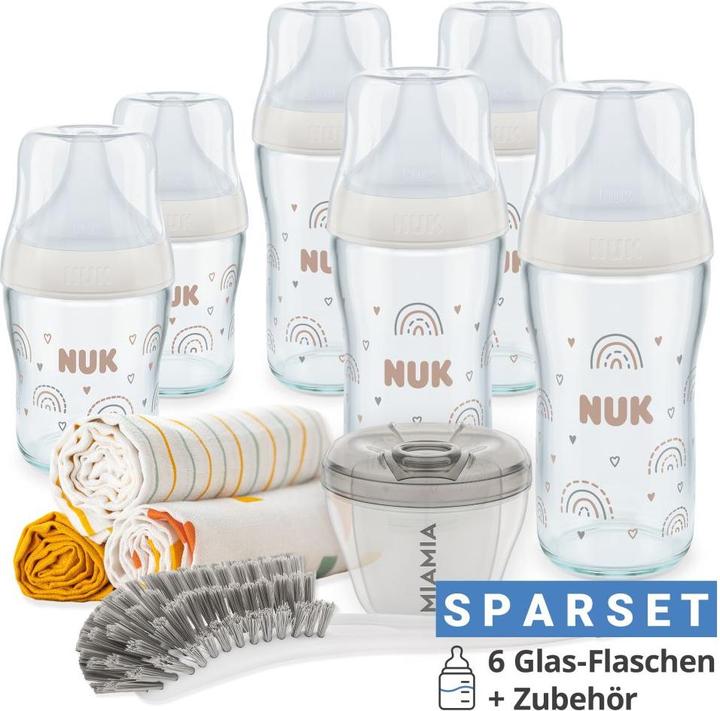 Actual product image NUK Babyflaschen Premium Glas-Flaschen-Set Perfect Match 11-tlg. (230 ml)