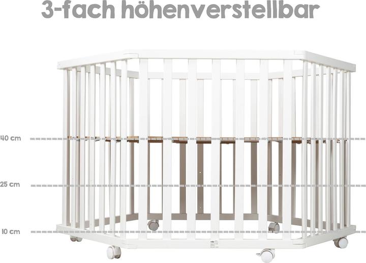 Actual product image Roba Playpen 6-corner Style Frosty green (121 cm, 121 cm, MDF)