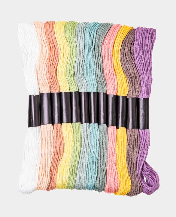 Actual product image I Am Creative Embroidery thread pastel shades, coloured, 12 pieces (8 m)