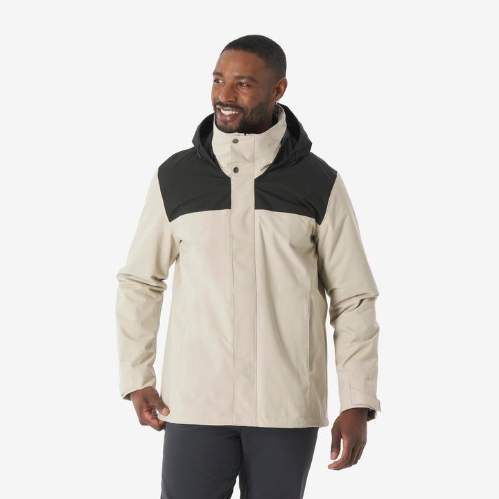 Actual product image Forclaz 3-in-1-Jacke Herren bis 0 °C wasserdicht - NH100 beige (L)