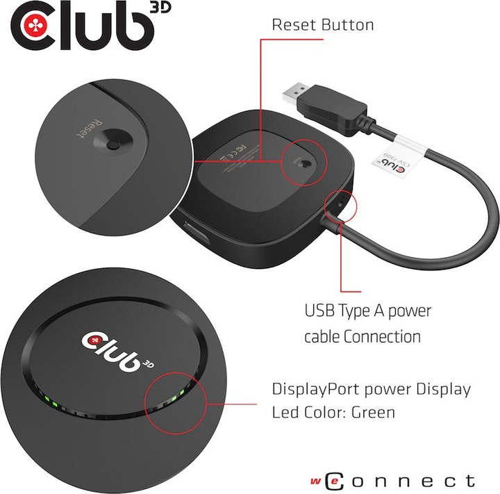 Produktbild Club 3D 3D Adapter CSV-7300 MST (DP, 13 cm)