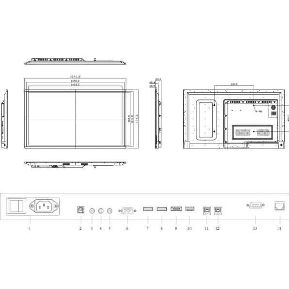 Legamaster e-Screen Touchdisplay STX-65 mobil (65"), Digital Signage, Schwarz