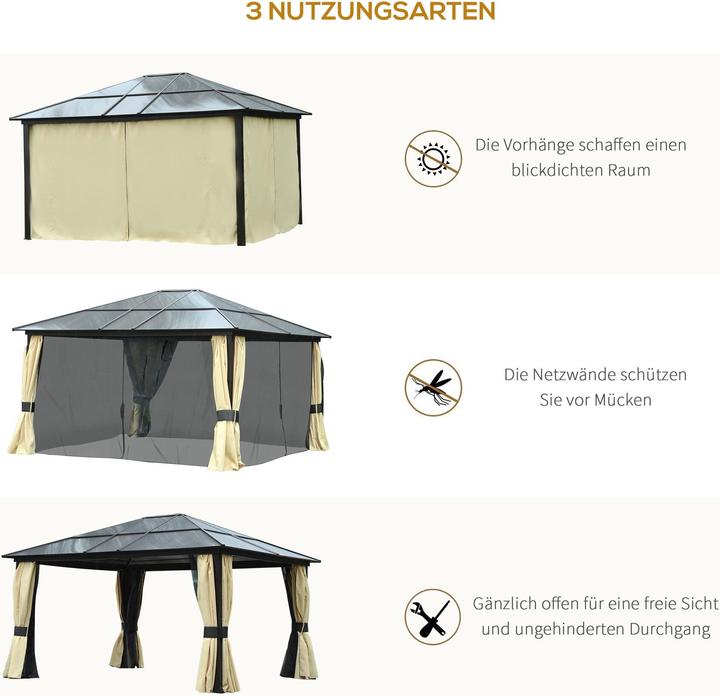 Actual product image Outsunny Pavilion garden luxury (420 cm, 360 cm)