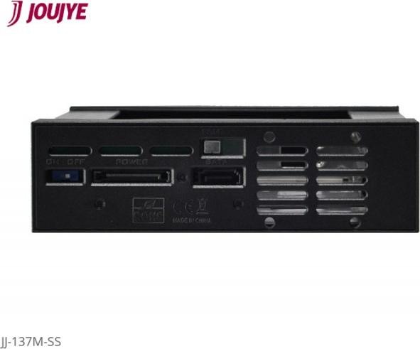 Actual product image JJ Computer JOUJYE JJ-137M-SS SATA/SAS 13,3cm 5.25inch black for 8,9cm 3.5inch HDD 7pin SATA Connector (3.5")