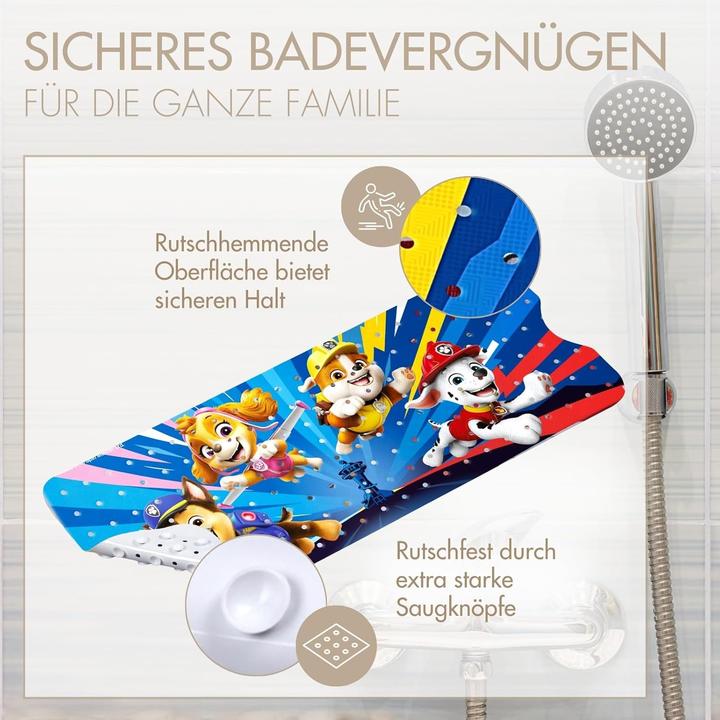 Actual product image Activity Board Non-slip bath mat for children - anti-mould bath mat compartments, antibacterial, with suction cups