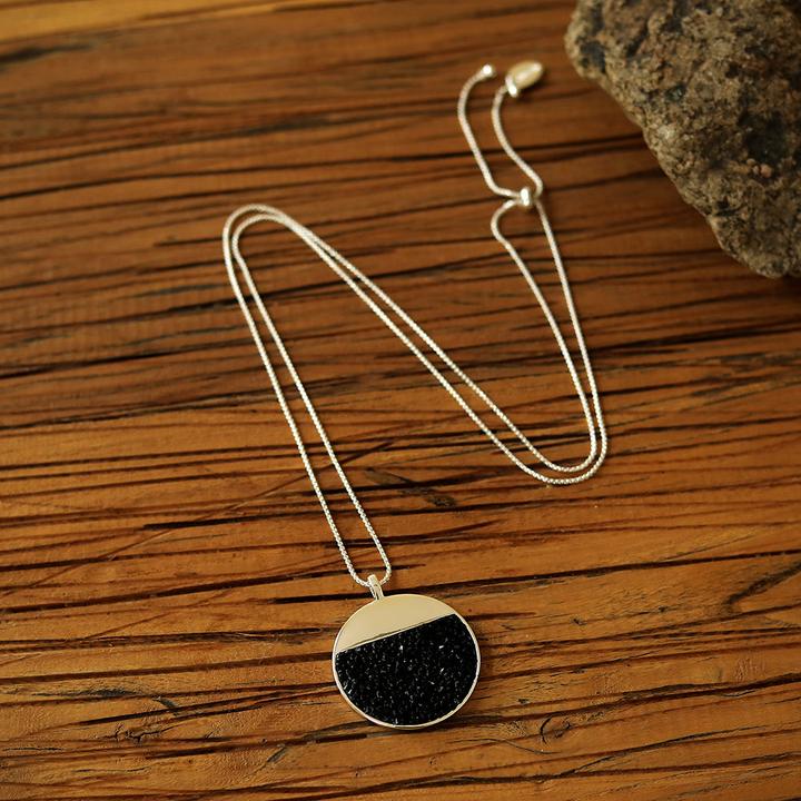 Immagine prodotto Andreani Bracciale con vera pietra lavica (80 cm, Metallo, Pietre)