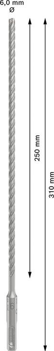 Produktbild Bosch Zubehör PRO SDS plus-5X Hammerbohrer, 6 x 250 x 310 mm (6 Millimeter)