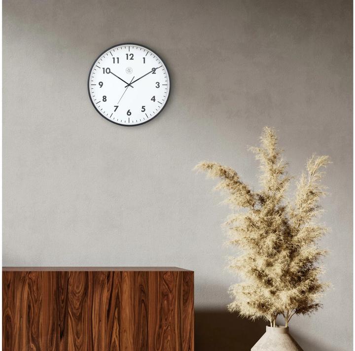 Actual product image Nextime Wall clock New Ø 40 cm, black, shape: Round (40 cm)