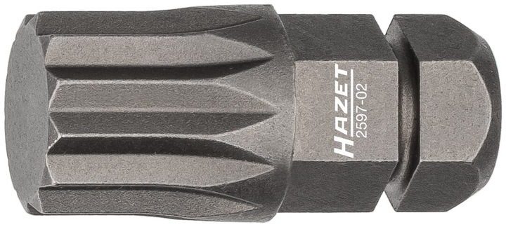 Produktbild HAZET Bit 2597-02 ∙ Sechskant8 (5/16 Zoll) ∙ Innen Vielzahn Profil XZN ∙ M10 (M10)