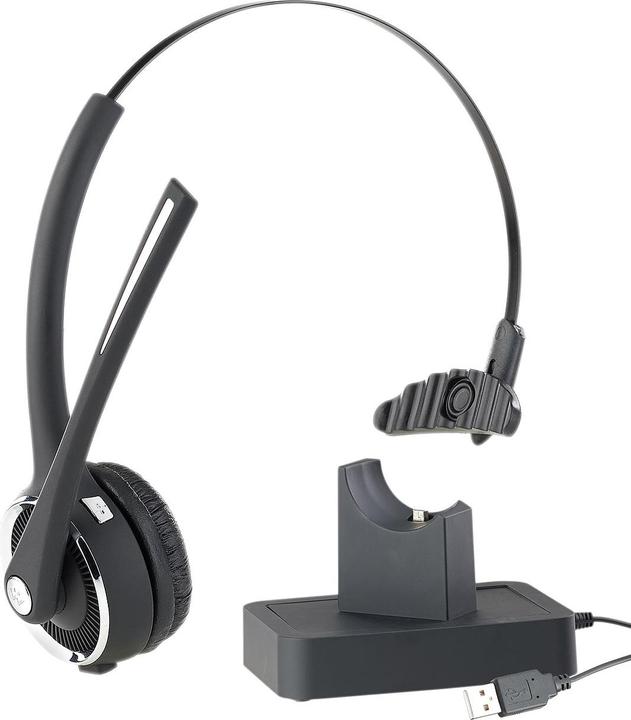 Callstel Casque mono professionnel avec Bluetooth, réduction du bruit, batterie de 15 heures (Sans fil)