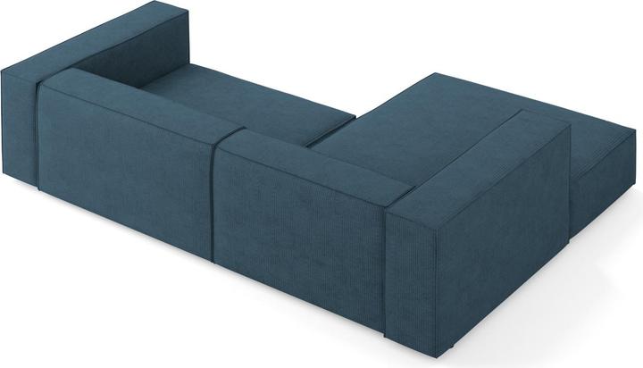 Actual product image Cosmopolitan Design Left Corner Sofa, "Arendal", 3 Seats, Navy Blue, 224x166x70 Made in Europe (Corner sofa)
