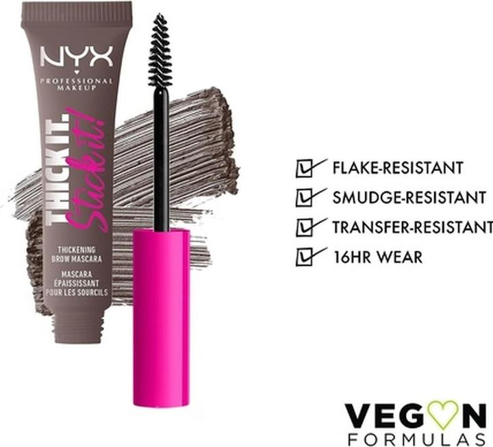 Produktbild NYX Professional Make-Up Thick it. Stick it! Brow Mascara Cool Ash Brown (Cool Ash Brown)