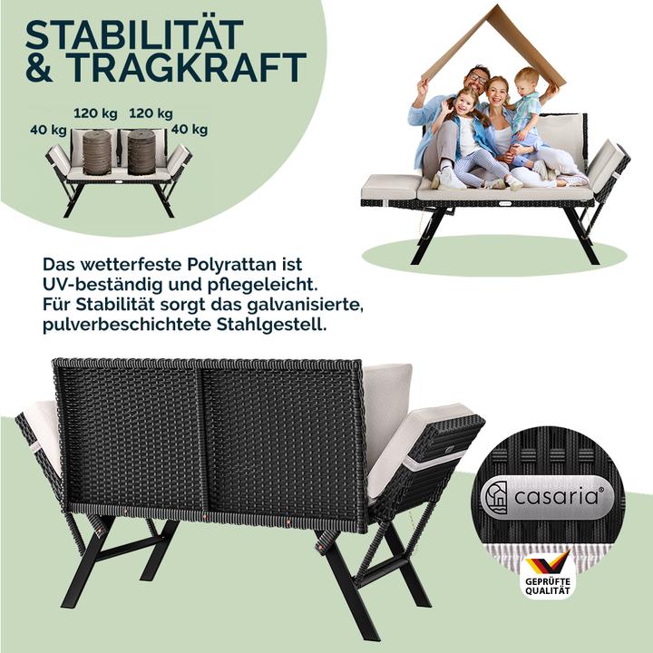 Image du produit Casaria Banc de jardin 2en1