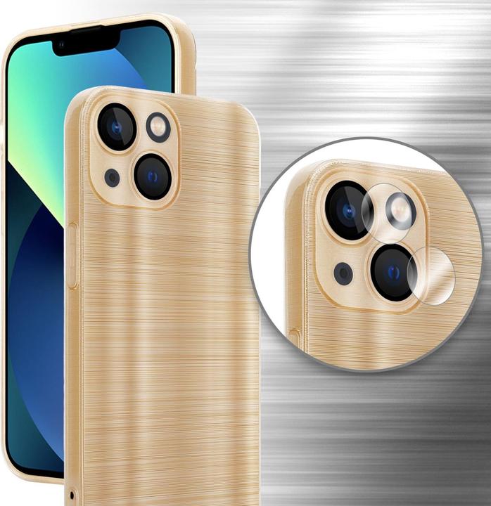 Actual product image Cadorabo Case for Apple iPhone 14 in TPU Brushed Camera Protection LM160 Style (Apple iPhone 14)