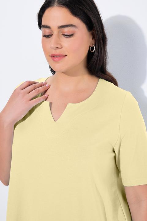 Actual product image Ulla Popken Essential Notch Neck Stretch Tee (54)