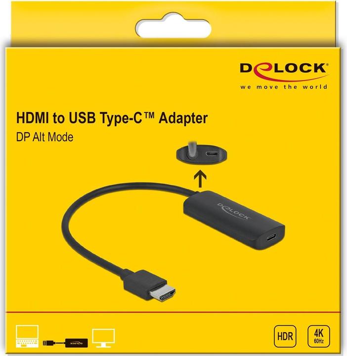 Produktbild Delock HDMI zu (USB Typ-C, 16 cm)