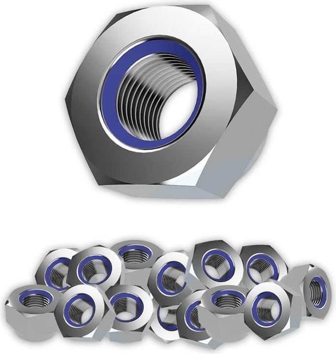 Image du produit Offgridtec Écrous autobloquants M10 acier inoxydable V2A 304 DIN 985 25 pcs. (M10)