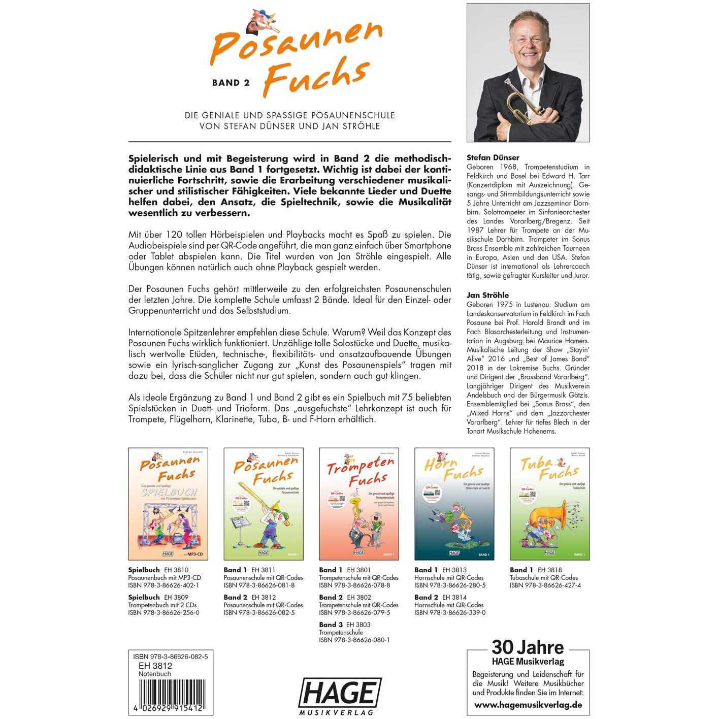 Thumbnail - Posaunen Fuchs Band 2 mit CD, Fachbücher von Stefan Dünser, Jan Ströhle