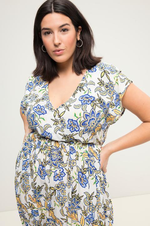 Produktbild Studio Untold Maxikleid, Straight Fit, Blumenprint, elastische Taille (50, 52)