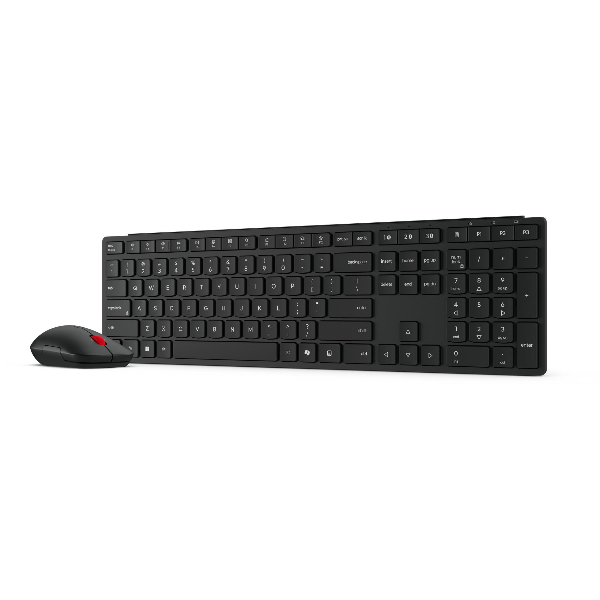 Lenovo TAS+Maus wireless - Multi-Mode Pro Combo 6000-german (Deutschland, Kabellos), Tastatur, Schwa