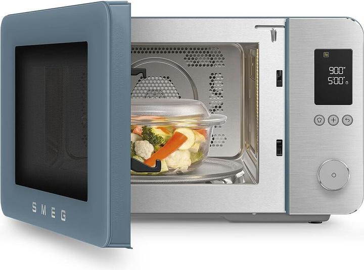 Produktbild Smeg Kombi-Mikrowelle MOC02SBMEU, 9 Fkt, 2100W, Sturmblau matt (27 l)