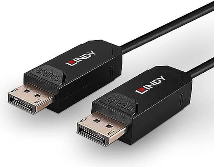 Actual product image Lindy 40m Fibre Optic Hybrid DP 2.0 UBHR10 Cable 40Gbps, up to 8K60 (40 m, DisplayPort, 2.0)